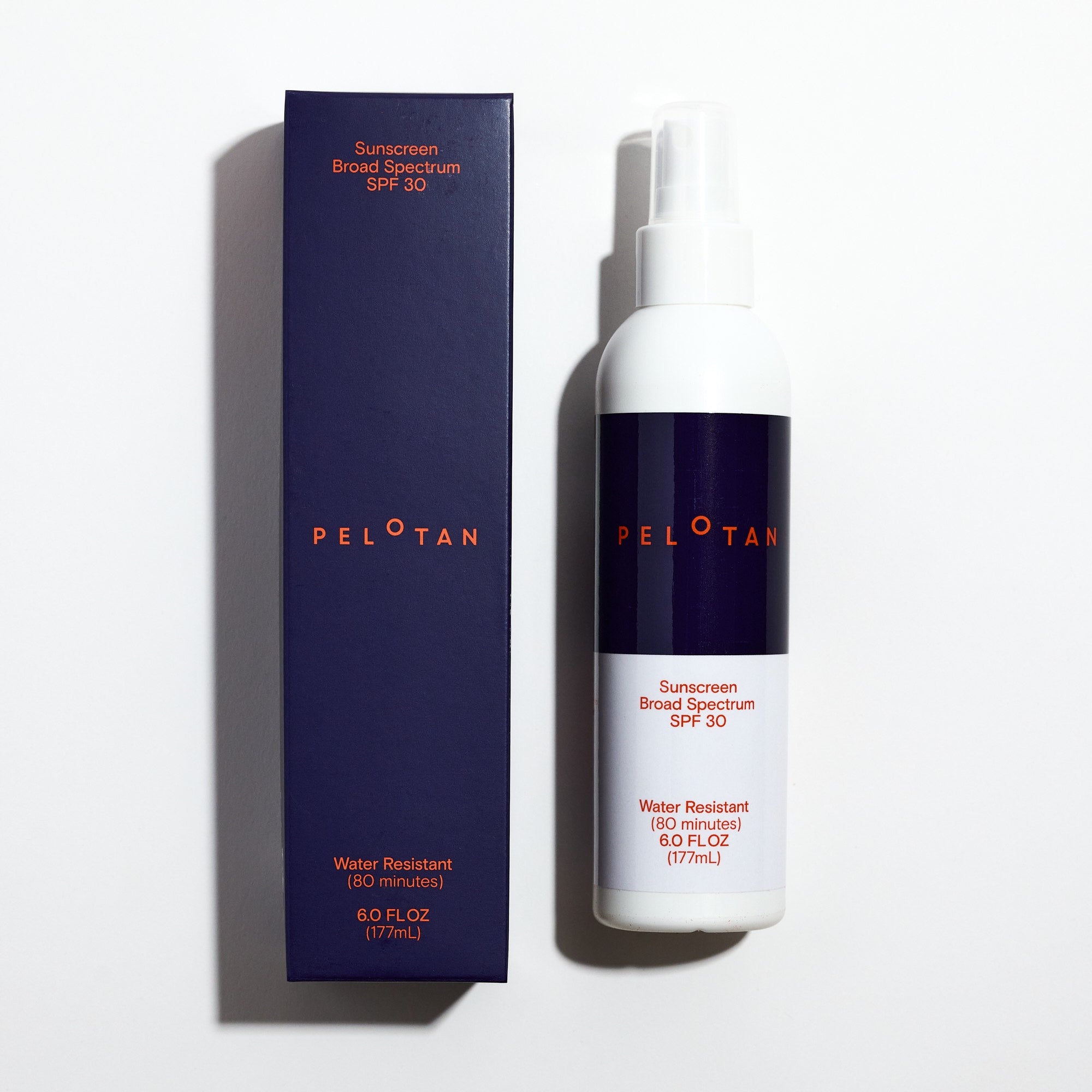 Pelotan sunscreen bottle and packaging on a white background
