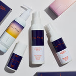 Peloton sunscreen bottles on a light gray background