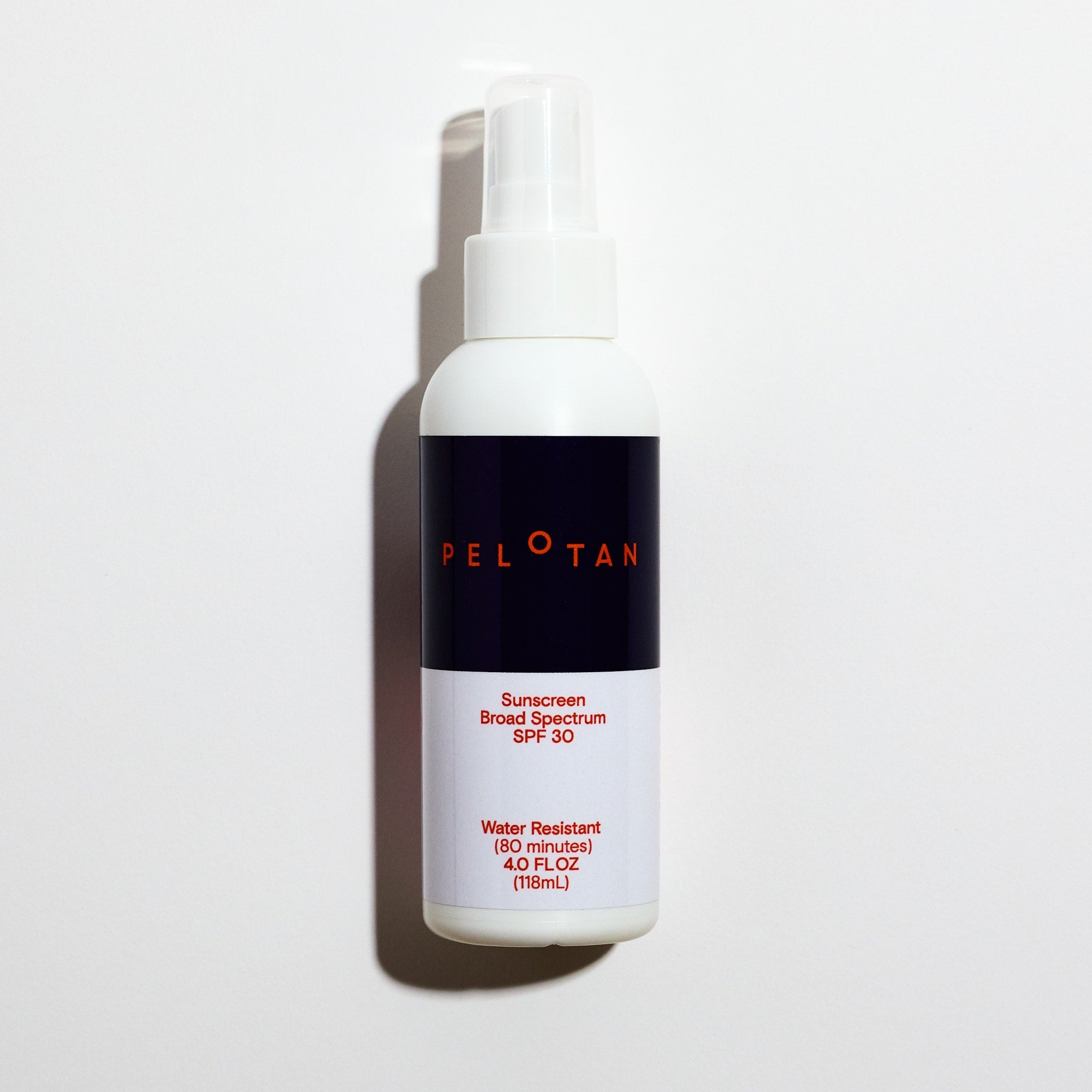 Peloton sunscreen spray bottle on a white background