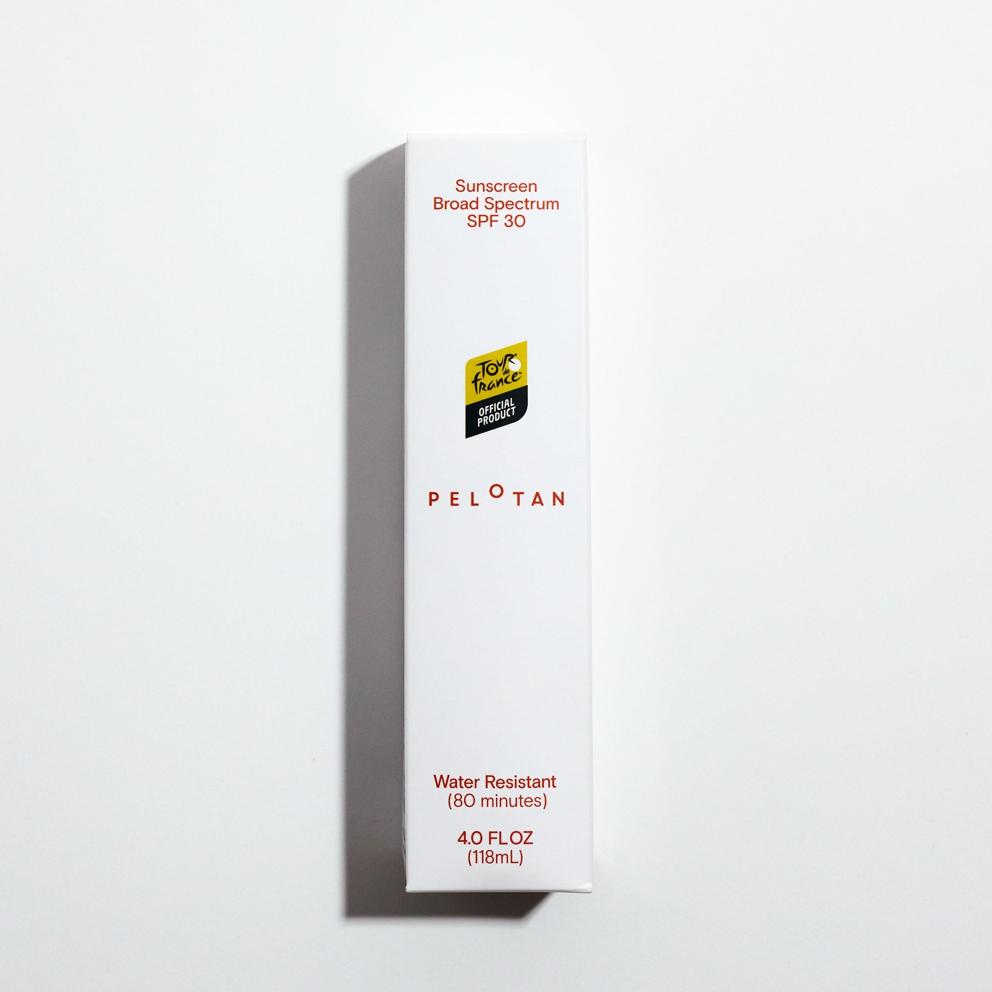 Peloton sunscreen packaging on a white background