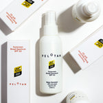 PELOTAN sunscreen bottle with packaging on a white background