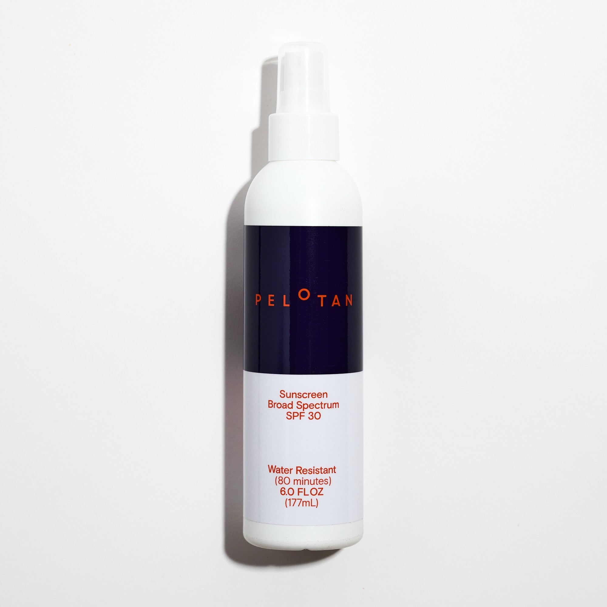 Peloton sunscreen bottle on a white background