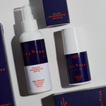PELOTAN sunscreen bottle and roll-on on a white background