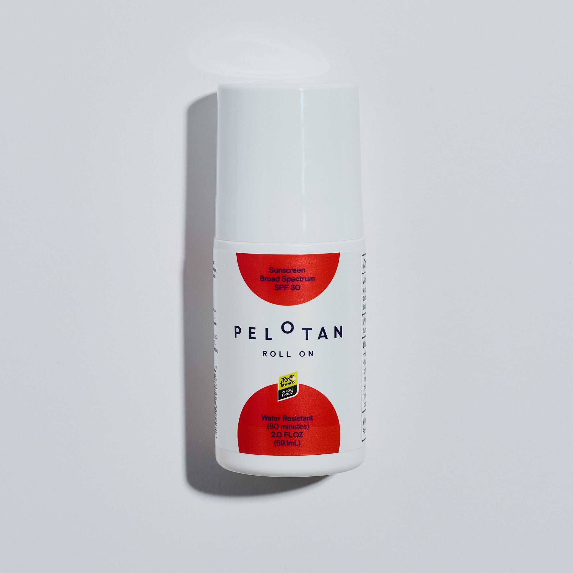 Pelotan roll-on product on a light gray background. Official product of the tour de france.